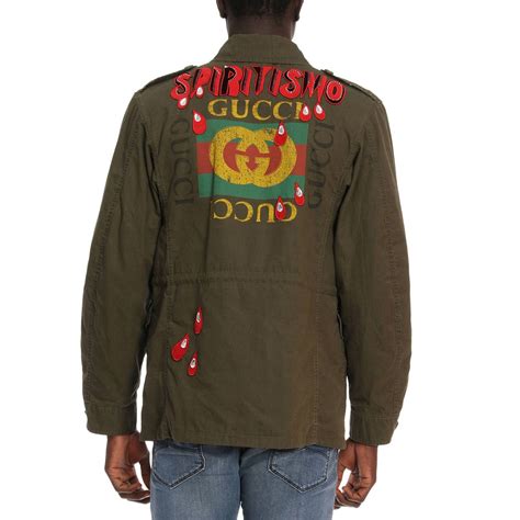 gucci giacca inserti militare 2014|Giacche militari di Gucci da donna .